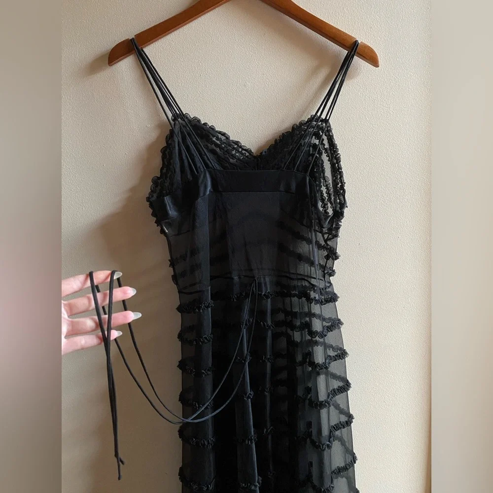 Vintage 1950s sheer black slip dress - Picture 5 of 5